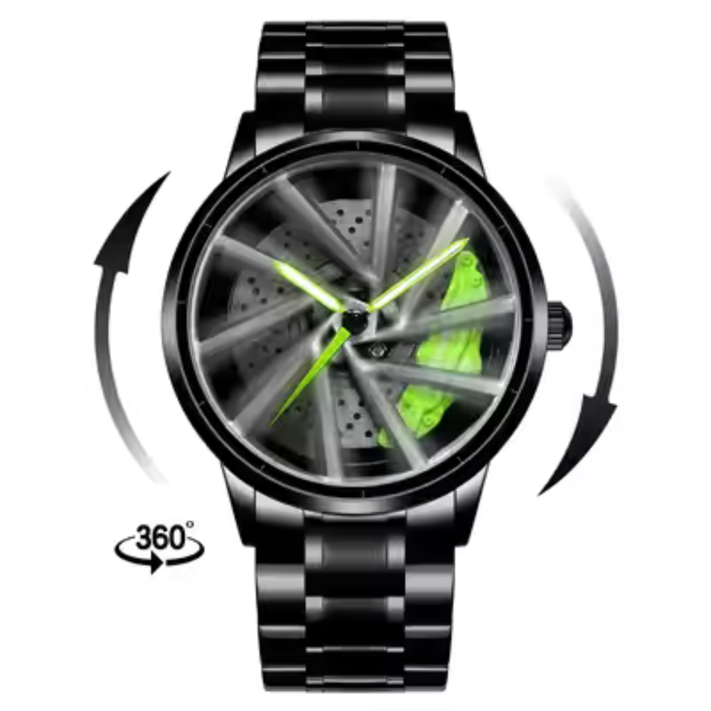 SKMEI  Men Racing Watches rotatable Car Rim Wheel hub Design Sports Watches Stainless Steel Waterproof Watch