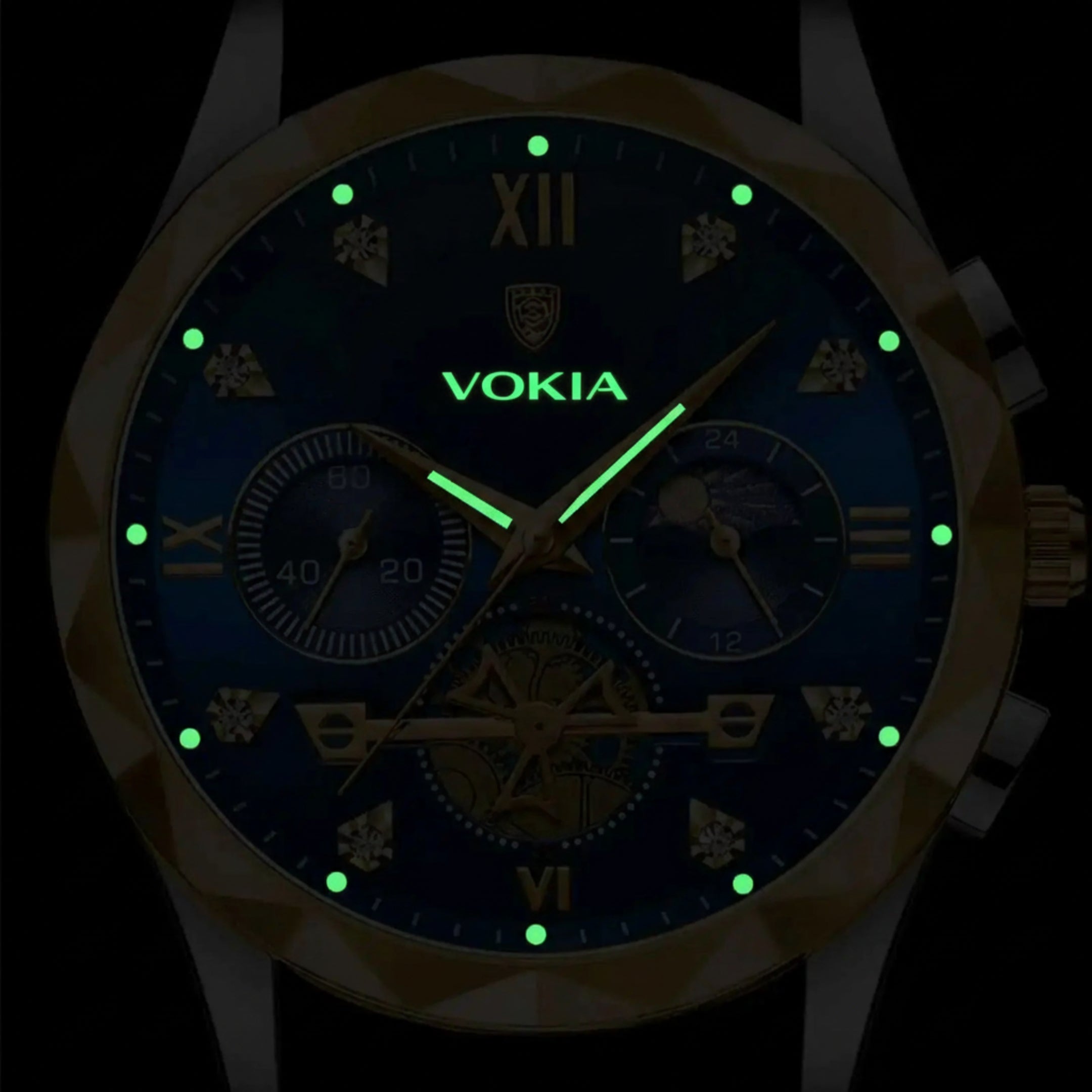 VOKIA Premium Two-Tone Chronograph Watch