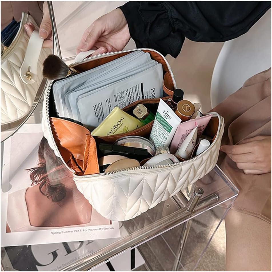 Portable High-grade Elastic Soft Surface Pillow Bag Travel Cosmetics Storage