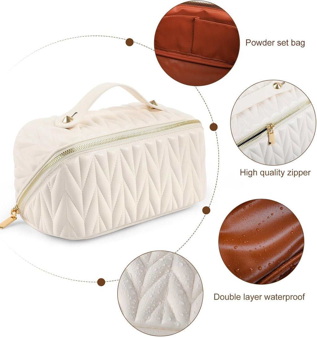 Portable High-grade Elastic Soft Surface Pillow Bag Travel Cosmetics Storage