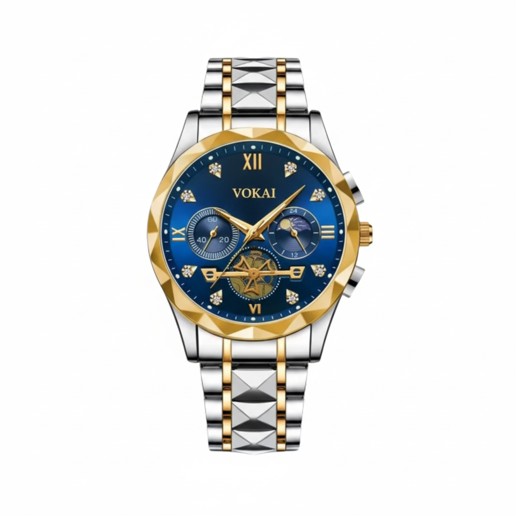 VOKIA Premium Two-Tone Chronograph Watch