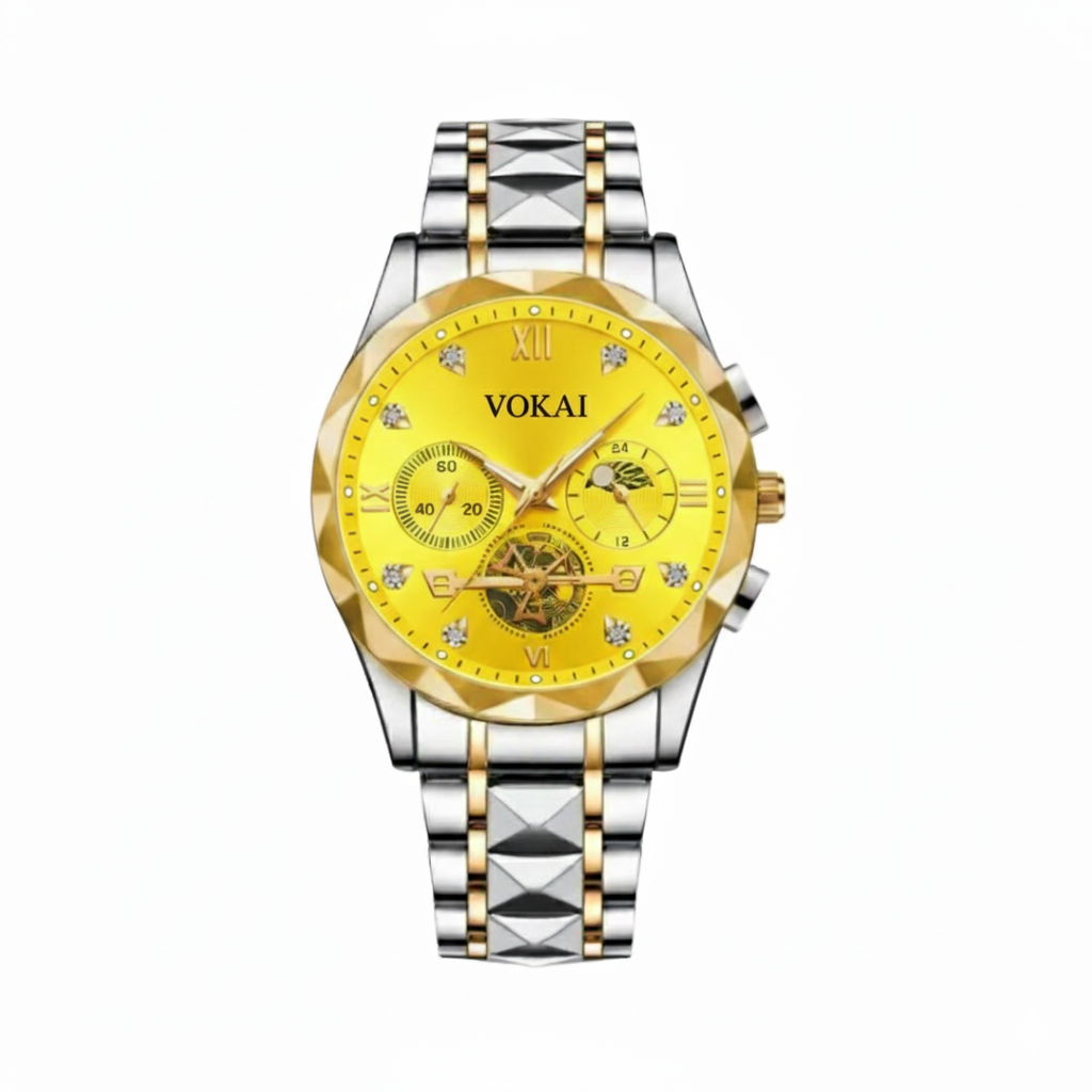 VOKIA Premium Two-Tone Chronograph Watch