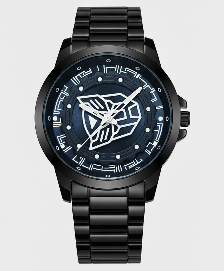 Ninja Wheel Dial 360 Rotating Stainless Steel Watch.