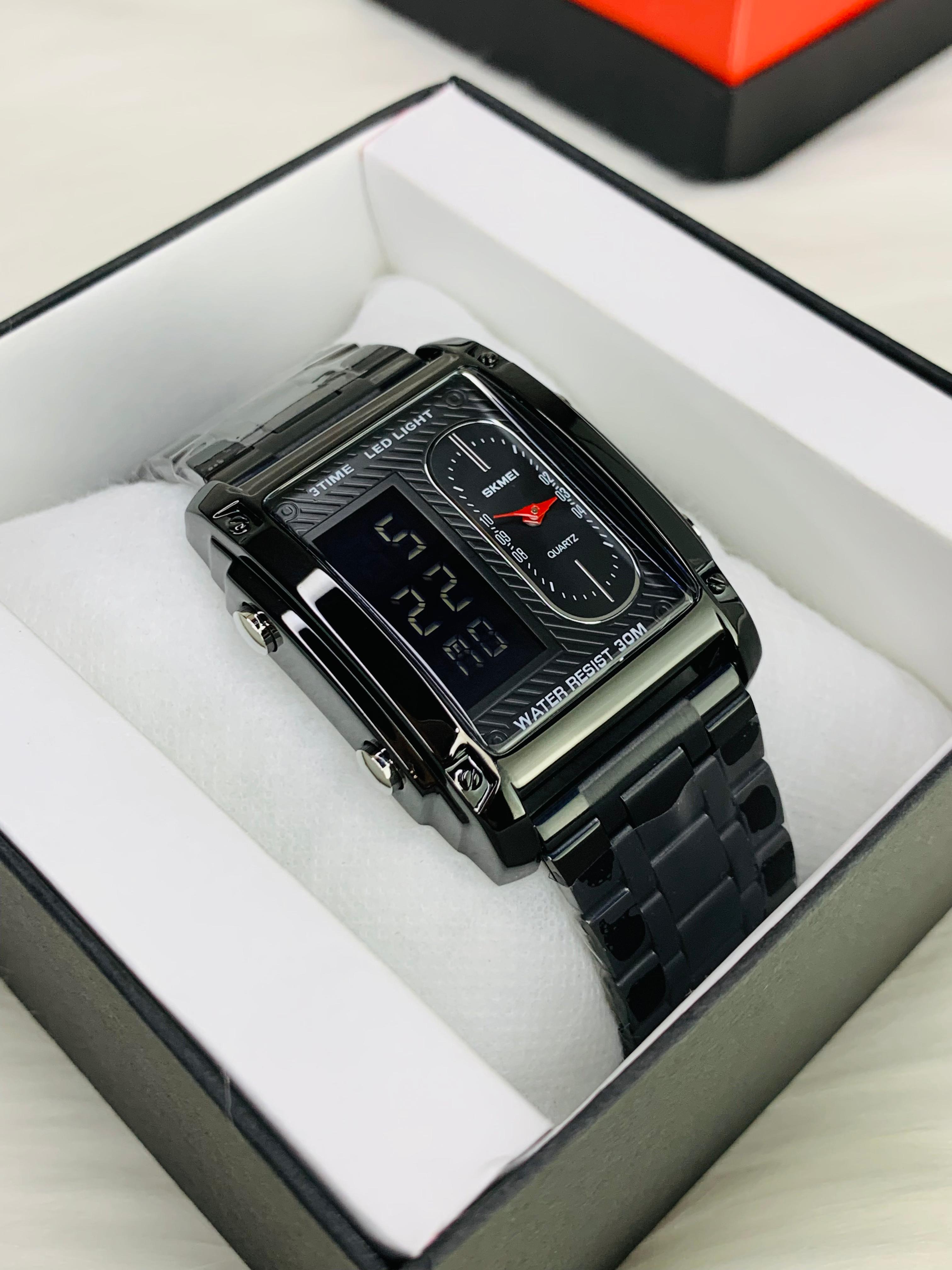 SKMEI BRANDED  Dual Time Unique Design Viral  Watch