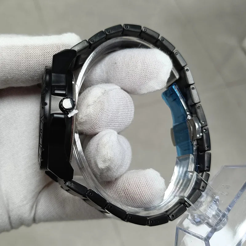 SABR Magnetic Ball Watch for Men. Luxury Black Steel Strap, Minimal Arabic Numerals, Fashion Business Casual Timepiece