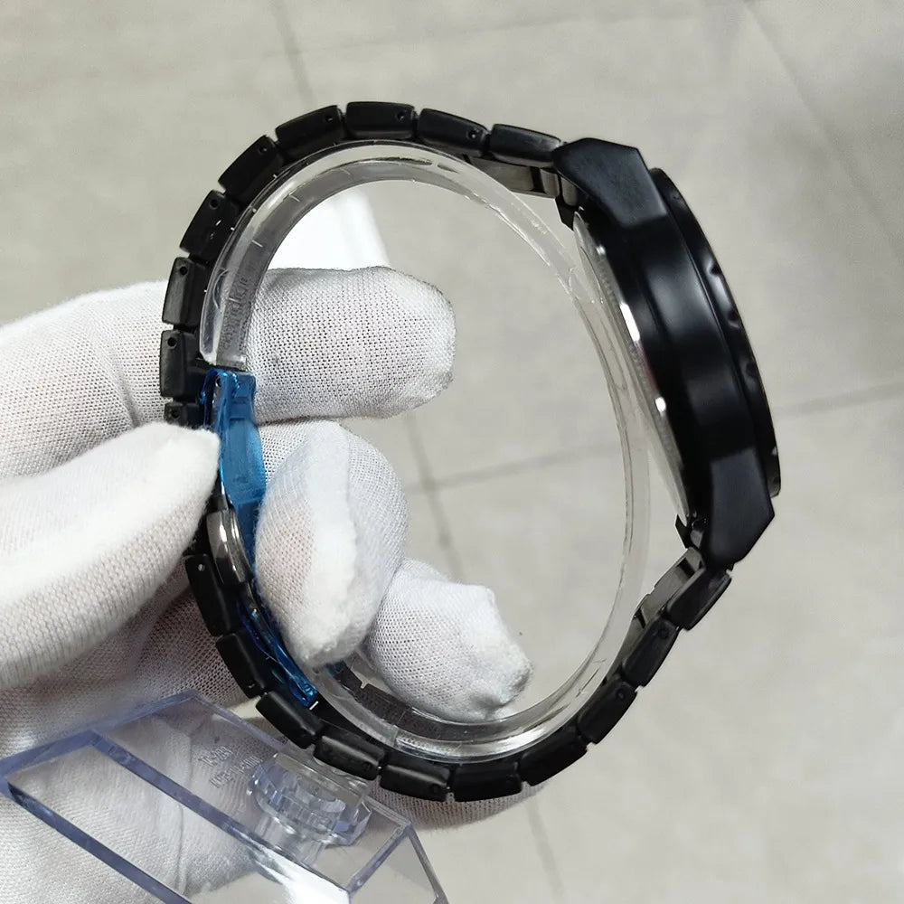 SABR Magnetic Ball Watch for Men. Luxury Black Steel Strap, Minimal Arabic Numerals, Fashion Business Casual Timepiece