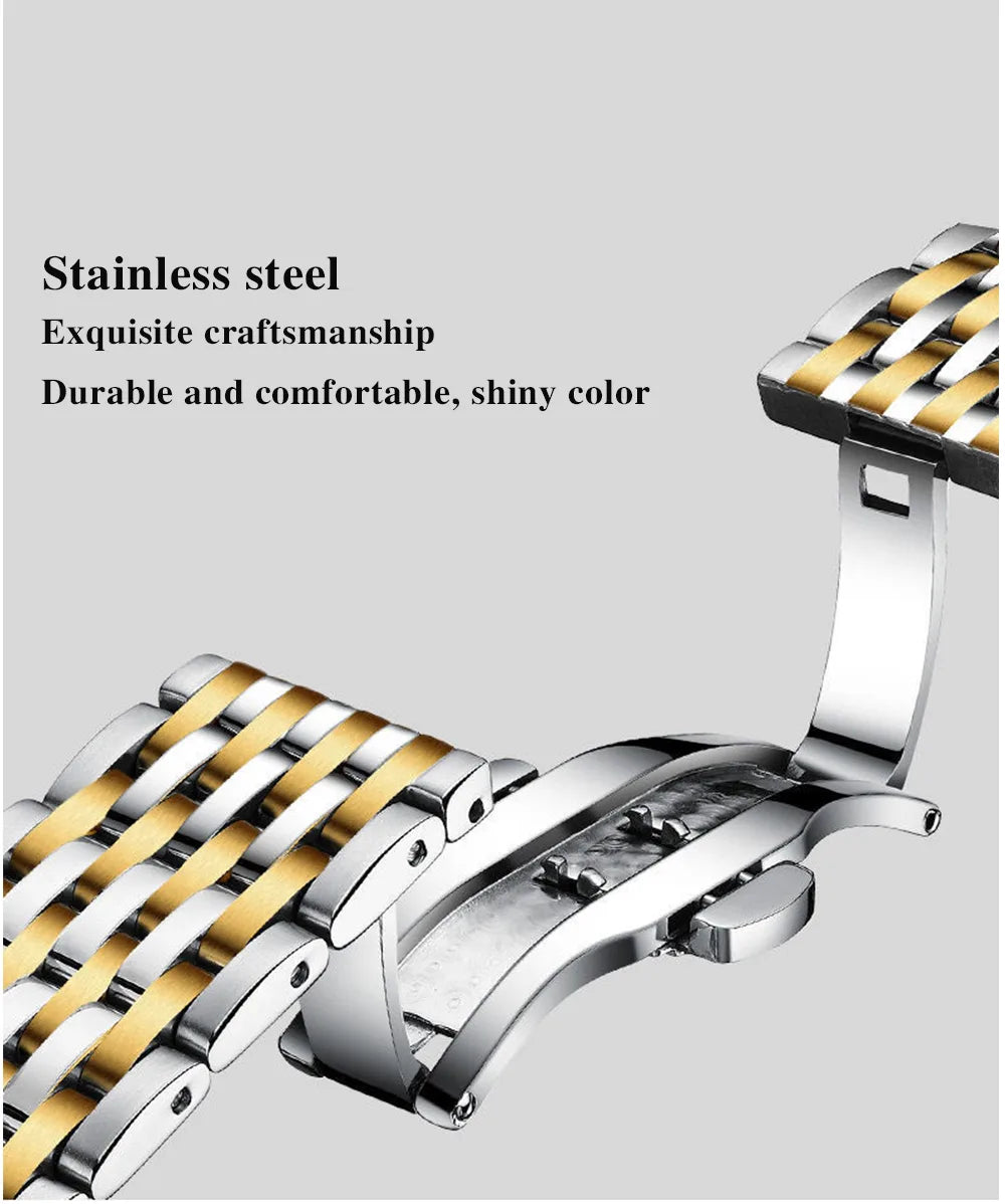 POEDAGAR Stainless Stain Men Watch