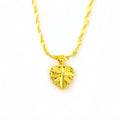 Golden Heart Cross Pendant Necklace – Luxury Twisted Rope Chain